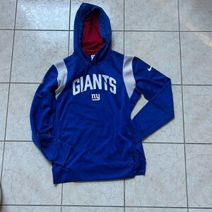 New York Giants Nike Sideline Athletic Stack Performance Pullover Hoodie - Royal